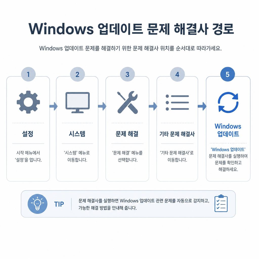 Windows 업데이트 문제 해결사 실행